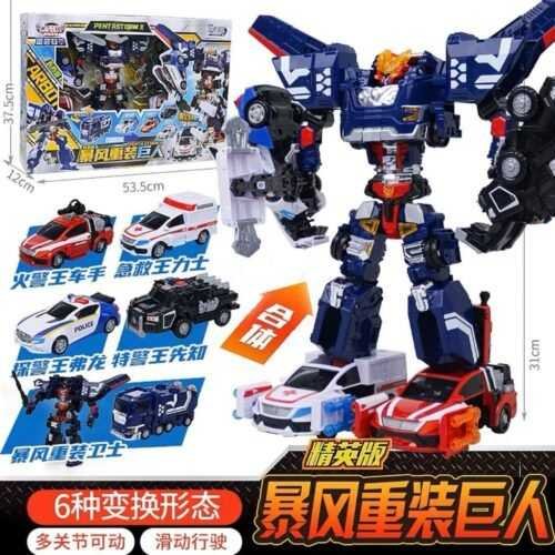 正版 hello carbot 衝鋒戰士 警探酷雷X 救援大力X 特警飛天X 暴風X 變形機器人 兒童玩具：圖片 16