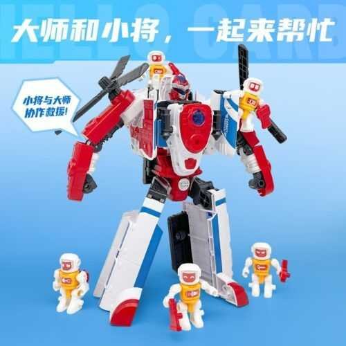 正版 hello carbot 衝鋒戰士 巡弋艾克 營救大師 兒童玩具 變形機器人 變形玩具車 兒童生日禮物 合體機器人：圖片 7