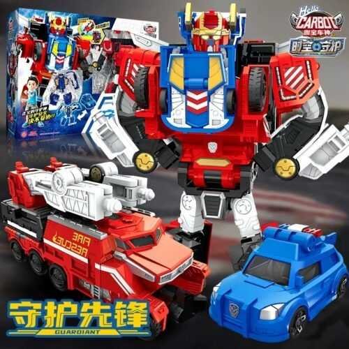 正版 hello carbot 衝鋒戰士 守護先鋒 變形汽車玩具 變形機器人 兒童玩具 生日禮物 變形玩具車 合體機器人：圖片 9