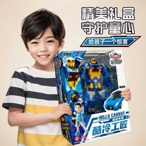 正版 hello carbot 衝鋒戰士 男爵費茲 酷冷工匠 變形機器人 兒童玩具 兒童生日禮物 變形玩具車 合體機器人：圖片 6