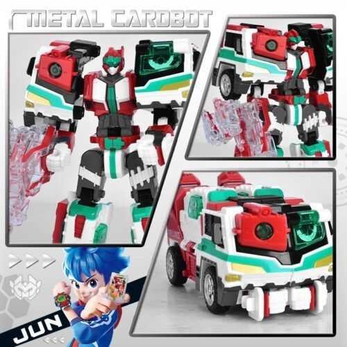 Metal cardbot 急救衛士 卡牌戰士 合金卡片機器人 炫卡鬥士 變形機器人 兒童變形汽車 兒童玩具 生日禮物：圖片 3
