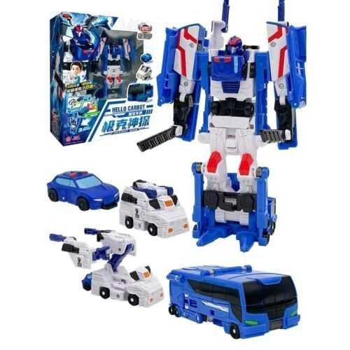 正版 hello carbot 衝鋒戰士 紳士傑克 極克神探 兒童玩具 變形機器人 兒童玩具車 兒童生日禮物 合體機器人：圖片 8