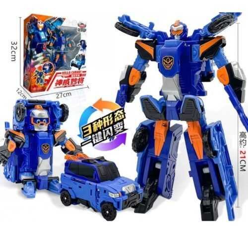 正版 hello carbot 衝鋒戰士 神威秒將 變形汽車玩具 變形機器人 兒童玩具 生日禮物 變形玩具車 合體機器人：圖片 8