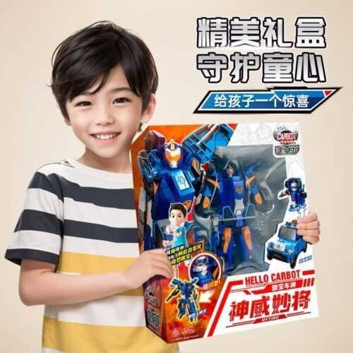 正版 hello carbot 衝鋒戰士 神威秒將 變形汽車玩具 變形機器人 兒童玩具 生日禮物 變形玩具車 合體機器人：圖片 7