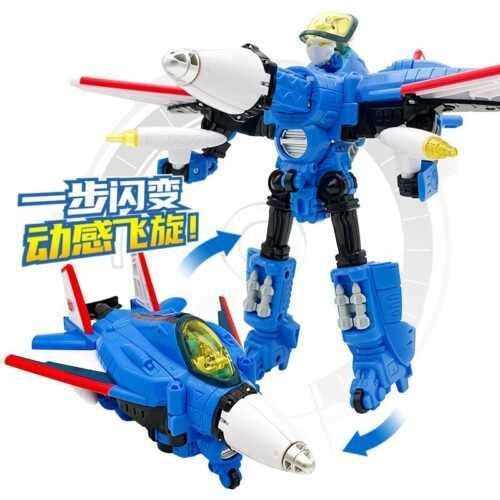 正版 hello carbot 衝鋒戰士 噴射天翼 裂空飛天 變形機器人 變形玩具車 兒童玩具 兒童生日禮物 飛機玩具：圖片 5