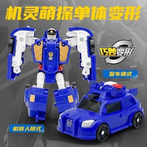 正版 hello carbot 衝鋒戰士 守護先鋒 變形汽車玩具 變形機器人 兒童玩具 生日禮物 變形玩具車 合體機器人：圖片 4