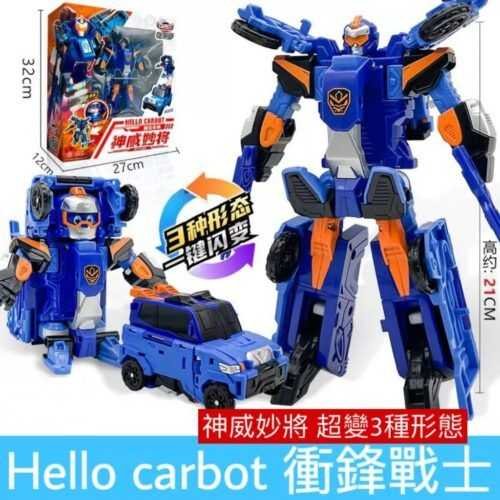 正版 hello carbot 衝鋒戰士 神威秒將 變形汽車玩具 變形機器人 兒童玩具 生日禮物 變形玩具車 合體機器人：圖片 9