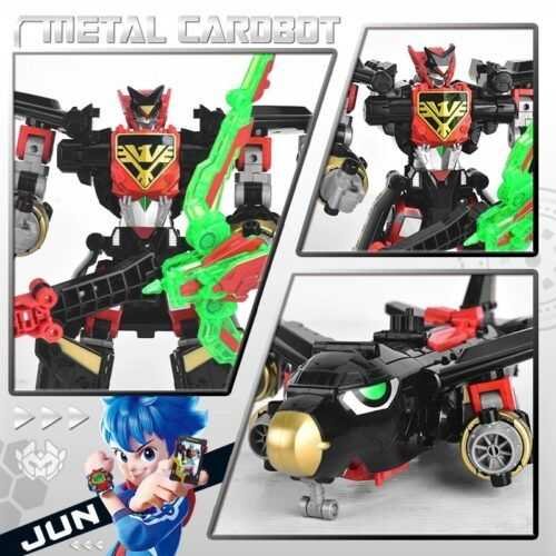 Metal cardbot 噴射加侖 卡牌戰士 合金卡片機器人 炫卡鬥士 變形機器人 兒童變形汽車 兒童玩具 生日禮物：圖片 3