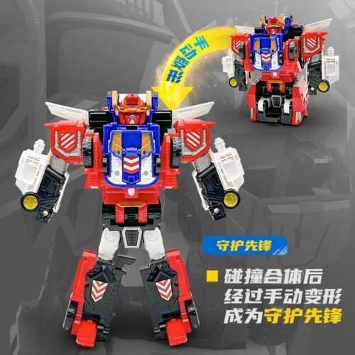 正版 hello carbot 衝鋒戰士 守護先鋒 變形汽車玩具 變形機器人 兒童玩具 生日禮物 變形玩具車 合體機器人：圖片 6