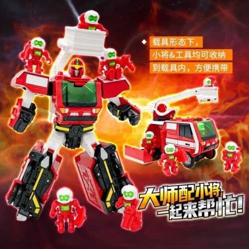 正版 hello carbot 衝鋒戰士 火神費恩 滅火大師 變形機器人 兒童玩具 兒童生日禮物 變形玩具車 合體機器人：圖片 3