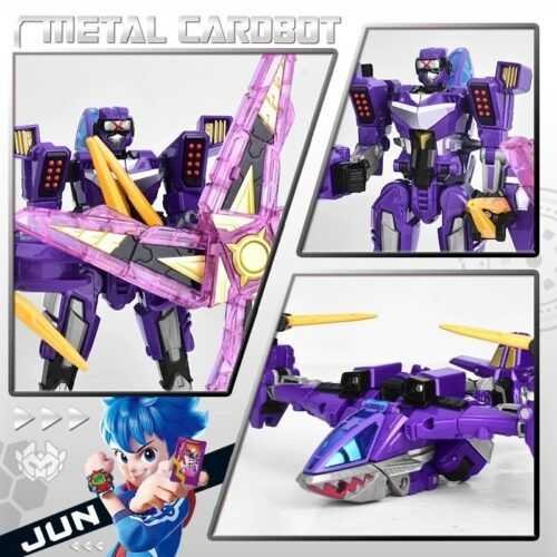Metal cardbot 暗影特工 卡牌戰士 合金卡片機器人 炫卡鬥士 變形機器人 兒童變形汽車 兒童玩具 生日禮物：圖片 3