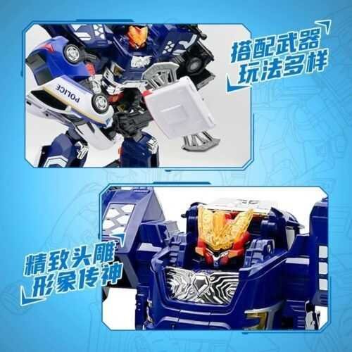 正版 hello carbot 衝鋒戰士 警探酷雷X 救援大力X 特警飛天X 暴風X 變形機器人 兒童玩具：圖片 5