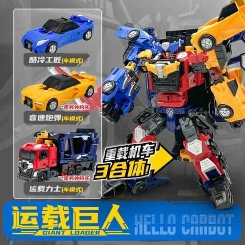 正版 hello carbot 衝鋒戰士 男爵費茲 酷冷工匠 變形機器人 兒童玩具 兒童生日禮物 變形玩具車 合體機器人：圖片 4