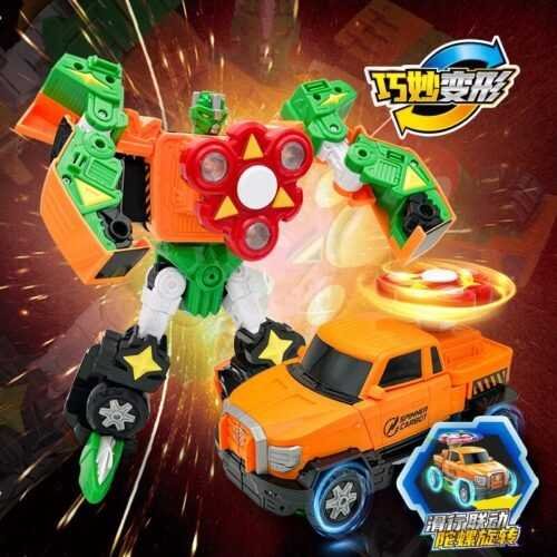 正版 hello carbot 衝鋒戰士 旋風史賓 螺旋使者 變形機器人 兒童玩具 兒童生日禮物 變形玩具車 合體機器人：圖片 6