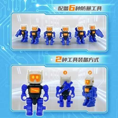 正版 hello carbot 衝鋒戰士 戰警卡普 防暴大師 變形機器人 兒童玩具 兒童生日禮物 變形玩具車 合體機器人：圖片 6