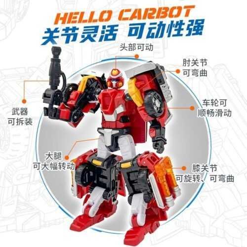 正版 hello carbot 衝鋒戰士 打火艾斯X 火警王車手 變形機器人 兒童玩具 兒童生日禮物 變形玩具車：圖片 3