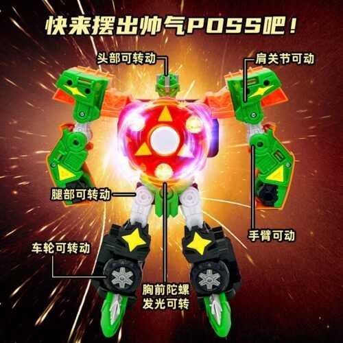正版 hello carbot 衝鋒戰士 旋風史賓 螺旋使者 變形機器人 兒童玩具 兒童生日禮物 變形玩具車 合體機器人：圖片 5
