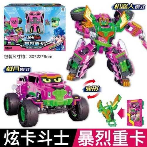 Metal cardbot 暴烈重卡 卡牌戰士 合金卡片機器人 炫卡鬥士 變形機器人 兒童變形汽車 兒童玩具 生日禮物：圖片 5