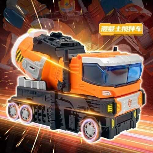 正版 hello carbot 衝鋒戰士 重工帕夫 混凝土大師 變形機器人 兒童玩具 兒童生日禮物 變形玩具車合體機器人：圖片 3