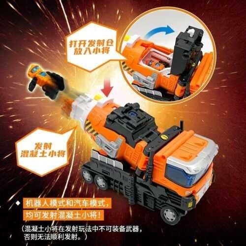 正版 hello carbot 衝鋒戰士 重工帕夫 混凝土大師 變形機器人 兒童玩具 兒童生日禮物 變形玩具車合體機器人：圖片 6