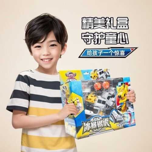 正版 hello carbot 衝鋒戰士 Dozer Bomb Bomb 冰暴銀虎 變形機器人 兒童玩具 生日禮物 玩具：圖片 9