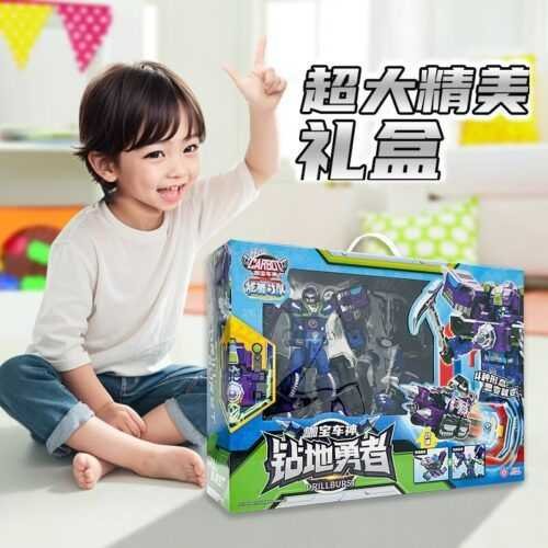 正版 hello carbot 衝鋒戰士 Drillburst 鑽地勇者 變形機器人 兒童玩具 變形玩具車 兒童生日禮物：圖片 9