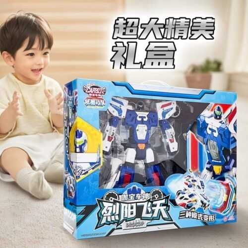 正版 hello carbot 衝鋒戰士 Drocop 烈陽飛天 變形機器人 兒童玩具 變形玩具車 兒童生日禮物 機器人：圖片 8