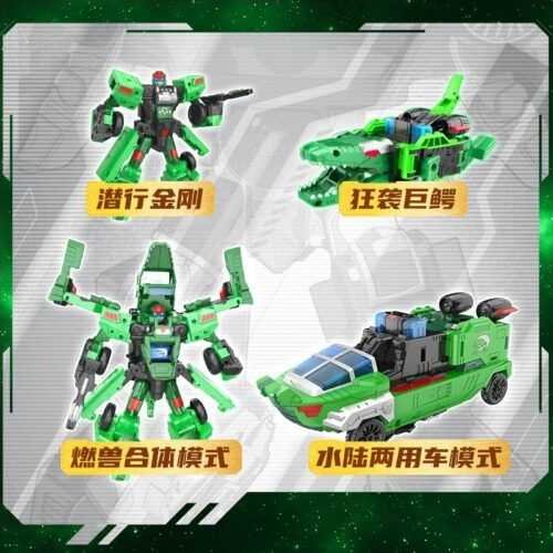 正版 hello carbot 衝鋒戰士 Stormdiver 潛行金剛 鱷魚 變形機器人 兒童玩具 兒童生日禮物玩具車：圖片 4