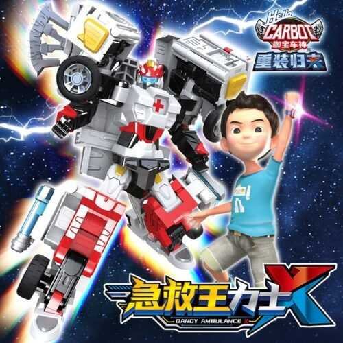 正版 hello carbot 衝鋒戰士 救援大力X 急救王力士 變形機器人 兒童玩具 兒童生日禮物 變形玩具車：圖片 6