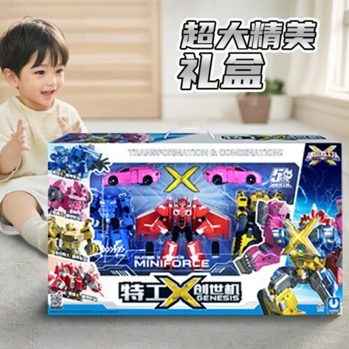 正版MINI FORCE 迷你特工隊 特工X創世機甲 變形機器人 變形車玩具 兒童玩具 生日禮物 迷你特攻隊 變形玩具車：圖片 8