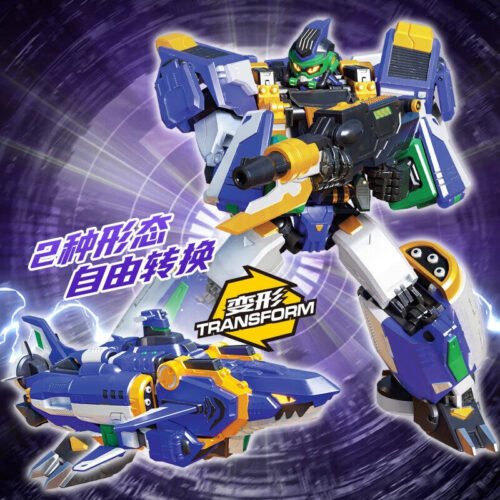 正版 metalcardbot S 炫卡鬥士 深海霸王 第二季野獸之力 變形機器人 潛艇 鯊魚 兒童玩具 糖果潮玩 玩具：圖片 5
