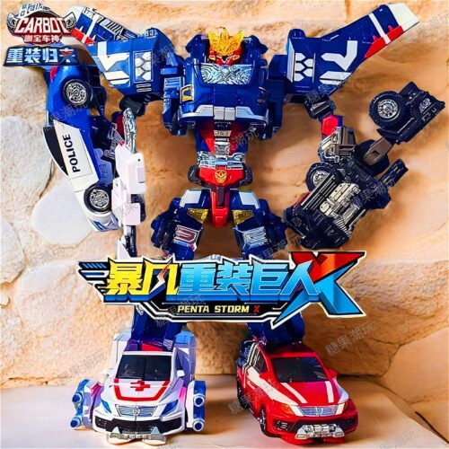 正版 hello carbot 衝鋒戰士 警探酷雷X 救援大力X 特警飛天X 暴風X 變形機器人 兒童玩具 糖果潮玩