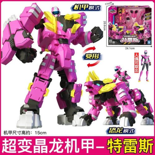 正版 MINI FORCE 迷你特工隊 超變晶龍機甲 變形機器人 糖果潮玩 生日禮物 恐龍機器人 迷你特攻隊 變形玩具：圖片 10
