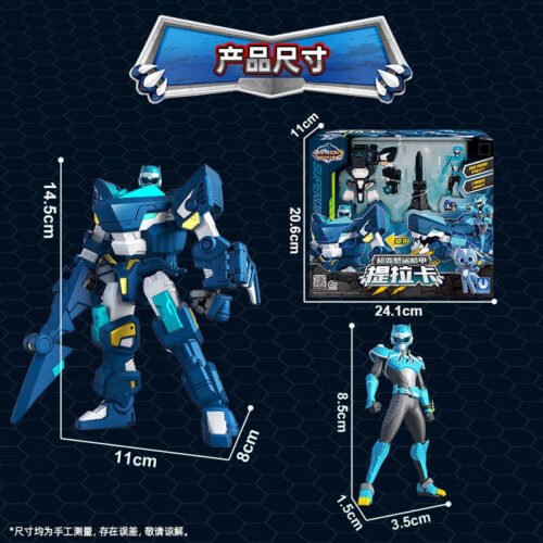 正版 MINI FORCE 迷你特工隊 超變怒鯊機甲 變形機器人 糖果潮玩 生日禮物 恐龍機器人 迷你特攻隊 鯊魚玩具：圖片 8