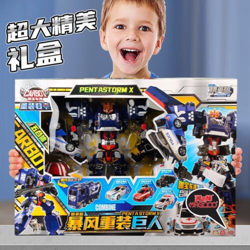 正版 hello carbot 衝鋒戰士 暴風重裝巨人精英版 變形機器人 兒童玩具 糖果潮玩 玩具車 合體機器人：圖片 9