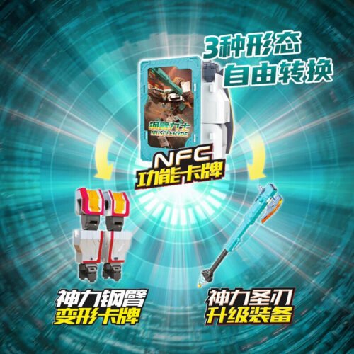 正版 metalcardbot S 炫卡鬥士 鋼臂力士 第二季野獸之力 變形機器人 糖果潮玩 生日禮物 變形玩具車：圖片 8