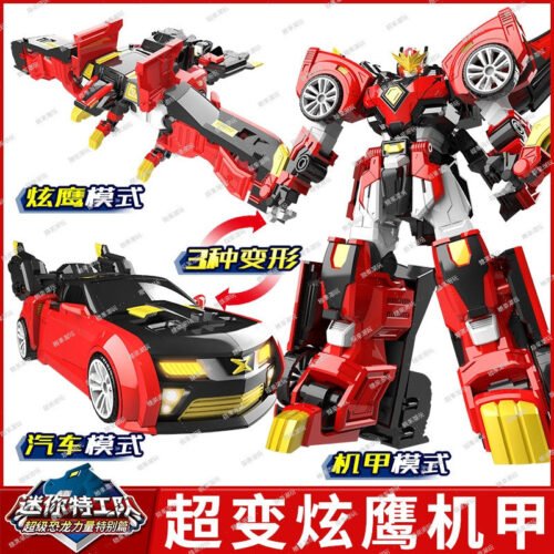 正版 MINI FORCE 迷你特工隊 超變炫鷹機甲 變形機器人 糖果潮玩 生日禮物 老鷹 變形玩具車 迷你特攻隊 玩具：圖片 10