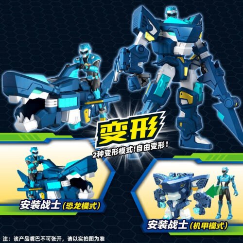 正版 MINI FORCE 迷你特工隊 超變怒鯊機甲 變形機器人 糖果潮玩 生日禮物 恐龍機器人 迷你特攻隊 鯊魚玩具：圖片 4