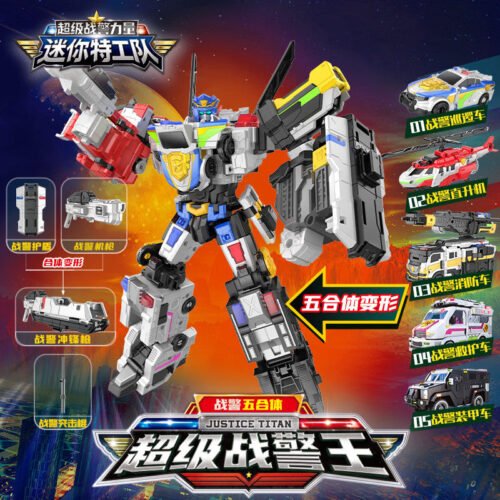 正版 MINI FORCE 迷你特工隊 最強警察系列 變形機器人 兒童玩具 變形玩具車 糖果潮玩 變形玩具車 機器人：圖片 3