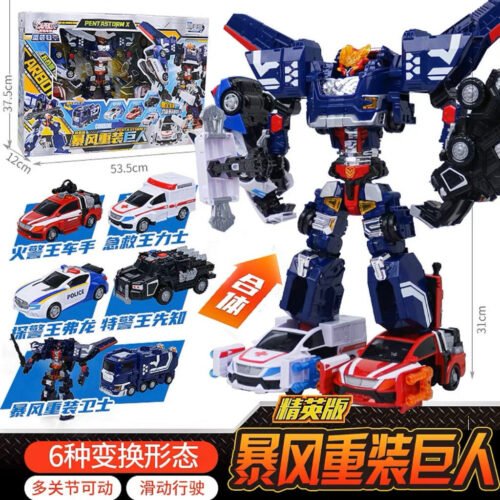 正版 hello carbot 衝鋒戰士 警探酷雷X 救援大力X 特警飛天X 暴風X 變形機器人 兒童玩具 糖果潮玩：圖片 16